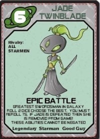 a card that says jade twinblade epic battle